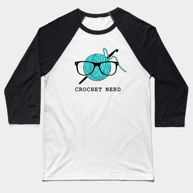 Crochet Nerd Baseball T-Shirt by heryes store